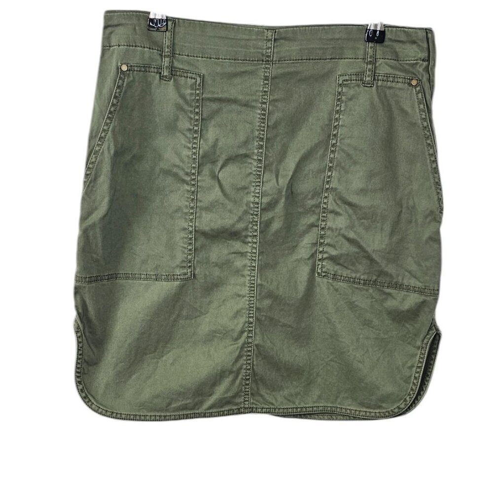 Joe Fresh Womens Round Hem, Military Look, Utility Skirt, Green Size 4